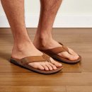 Olukai Mens Tuahine - Leder-Zehenstegsandalen Herren