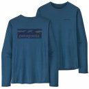 Patagonia Mens Long-Sleeved Capilene Cool Daily Graphic Shirt Waters - schnell trocknendes Langarmshirt Herren boardshort logo: wavy blue x-dy 56 / XXL