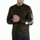 carhartt Long Sleeve Logo Graphic T-Shit - Langarmshirt Herren mit Print peat 54 / XL