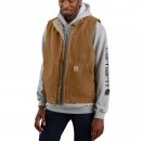 carhartt Washed Duck Sherpa Lined Mock Neck Vest -...