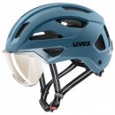 uvex stride visor - Fahrradhelm mit Visier stone blue matt 56-59 cm