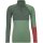 ORTOVOX 230 Competition Zip Neck Women | warme Merinowolle-Funktionsunterwäsche Damen mit 1/4 Reißverschluss green isar blend XL