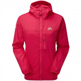 Mountain Equipment Aerofoil Full Zip Womens Jacket - extrem leichter Windbreaker Damen mit Kapuze capsicum red 38-40 / M