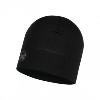 Buff Lightweight Beanie Solid - dnne Merinowollmtze black One Size