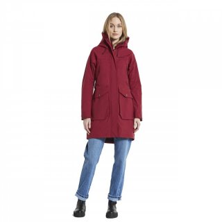 DIDRIKSONS Thelma Womens Parka 8 - wasserdichter Freizeit-Parka Damen ruby red 38