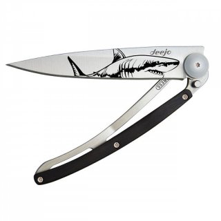 Deejo TATTOO - Taschenmesser/Leichtgewichtmesser Ebenholz-Hai
