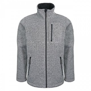 Elkline Fat Chance - winddichte Strickfleece-Jacke fr Herren white black XXL