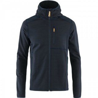 Fjllrven Keb Fleece Hoodie Men - strapazierfhige Fleecejacke Herren mit Wolle dark navy XL