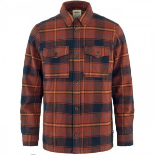 Fjllrven vik Lite Padded Shirt Men - gefttertes Flanellhemd/Flanelljacke Herren autumn leaf/dark navy XXL