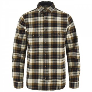 Fjllrven Singi Heavy Flannel Shirt Men - Herren chalk white-dark navy L
