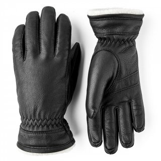HESTRA Buvika Deerskin - Hirschleder-Winterhandschuhe Damen schwarz 8