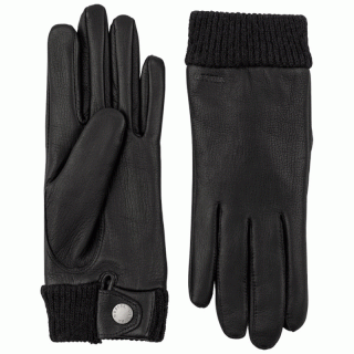 HESTRA Idun - Hirschleder-Handschuhe Damen mit Wollfutter black 8