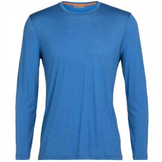 Icebreaker Cool-Lite Mens Sphere Long Sleeve Tee - khlendes Merinowolle Langarmshirt Herren, 130 g/m, 130 g/m azul L