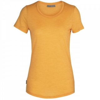Icebreaker Cool-Lite Wmns Sphere Short Sleeve Low Crewe - Damen safflower heather XS