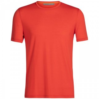 Icebreaker Men Sphere II SS Tee | Merinowolle Kurzarmshirt Herren lava L