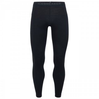 Icebreaker Mens 200 Oasis Leggings | lange Merinowollunterhose/Merinowollleggings Herren black XL