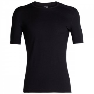Icebreaker Mens 200 Oasis Short Sleeve Crewe - black XL