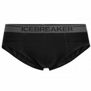 Icebreaker Underwear Mens Anatomica Briefs - Merinowolle Unterhose Herren black M