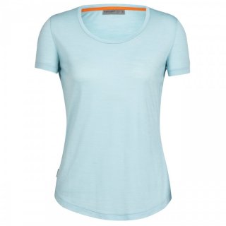 Icebreaker Wmns Sphere II Short Sleeve Scoop Tee - khlendes Merinowolle Kurzarmshirt Damen, 150 g/m haze L