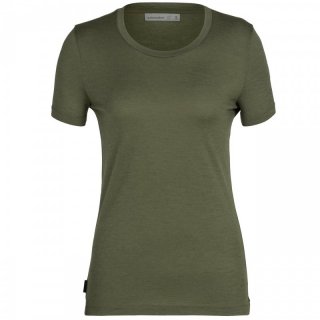 Icebreaker Wmns Tech Lite II Short Sleeve Tee - Merinowolle Kurzarmshirt Damen, 150 g/m loden L