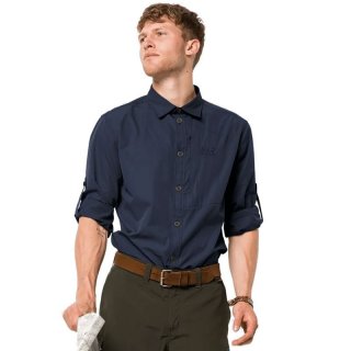 Jack Wolfskin Lakeside Roll-Up Shirt Men - mückensicheres Reisehemd/Langarm-Hemd Herren
