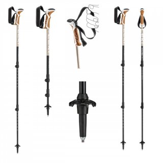 LEKI Khumbu Lite - Trekkingst�cke(Paar) pale clay light black white compact