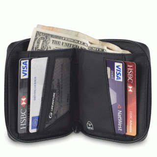 LIFEVENTURE RFID Bi-Fold Wallet - Geldbrse/Reise-Portemonnaie, RFID-geschtzt