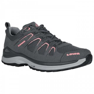 LOWA Innox Evo GTX Lo Ws - wasserdichte flache Allroundschuhe Damen asphalt/lachs 42 / 8.0 UK