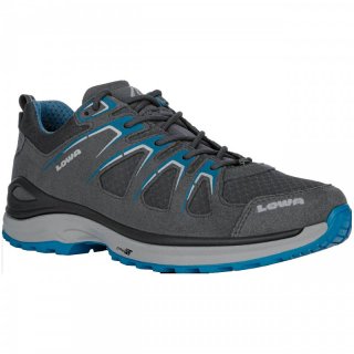 LOWA Innox Evo GTX Lo - flache Allroundschuhe Herren asphalt/blau 44.5 / 10 UK