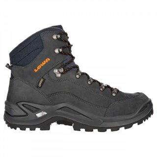 LOWA Renegade GTX Mid Men - Wanderschuhe Herren navy/orange 44.5 / 10 UK