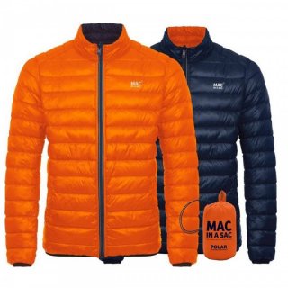 MAC IN A SAC Mens Polar - Wende-Daunenjacke Herren mit Packbeutel navy/flame 52 / L