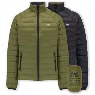 MAC IN A SAC Mens Polar - Wende-Daunenjacke Herren mit Packbeutel burnt orange/grey 54 / XL
