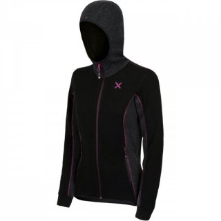 MONTURA Monterosa Wool Maglia Women Woll-Fleece-Jacke Damen schwarz L