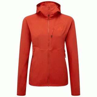 Mountain Equipment Arrow Hooded Jacket Wmns- leichte Softshelljacke fr Damen mit Kapuze red rock 42-44 / UK 16