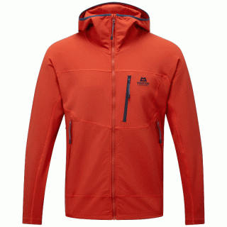 Mountain Equipment Arrow Hooded Jacket - leichte Softshell red rock 50-52 / UK M