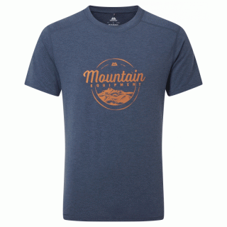 Mountain Equipment Headpoint Script Mens Tee - medieval blue 54-56 / XL