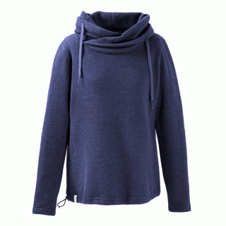 Mufflon Kusa W50 - Pullover mit Oversize-Kapuze Damen nachtblau S / 38