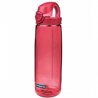 Nalgene Everyday OTF Sustain Einhand-Verschluss Trinkflasche pink beet red cap 0.65 L