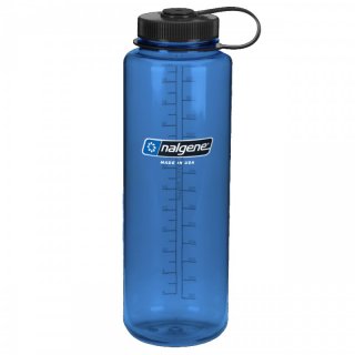 Nalgene Sustain Wide Mouth Bottle Trinkflasche - BPA-frei - 50% Recycled Content, blue 1.5 Liter