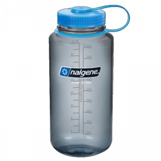 Nalgene Sustain Wide Mouth Bottle Trinkflasche - BPA-frei - 50% Recycled Content, gray 1.0 L
