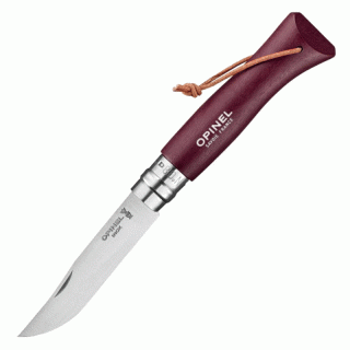 Opinel Nr. 8 Colorama Earth - Inox Klappmesser/Stahl-Messer burgundy N 8