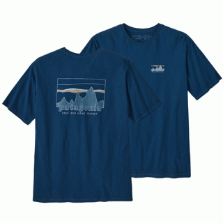Patagonia Mens 73 Skyline Organic T-Shirt - Kurzarmshirt mit Print Herren salvia green 54 / XL