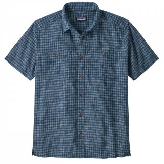 Patagonia Mens Back Step Shirt - Hanf Kurzarmthemd Herren ikat net: stone blue M