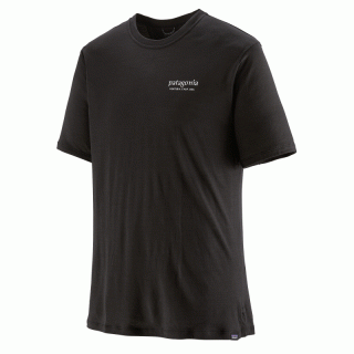 Patagonia Mens Capilene Cool Merino Graphic Shirt - Merinowolle T-Shirt Herren heritage heater: black L