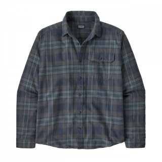 Patagonia Mens Fjord Flannel Shirt - Herren paw smolder blue 50 / M