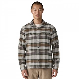 Patagonia Mens Fjord Flannel Shirt - blizzard salt grey 50 / M