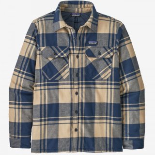 Patagonia Mens Insulated Organic Cotton Midweight Fjord Flannel Shirt - gefttertes Langarm-Flanellhemd/Flanelljacke Herren live oak: oar tan L