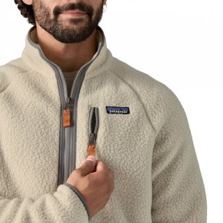 Patagonia Mens Retro Pile Fleece Jacket - pelican w/smolder blue 50 / M