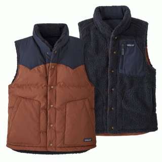 Patagonia Mens Reversible Bivy Down Vest - Daunenweste Herren fox red XXL