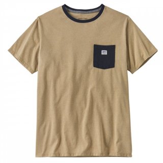 Patagonia Mens Shop Sticker Responsibili-Tee - nautilus tan M